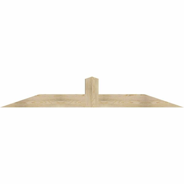 Ekena Millwork Portland Rough Sawn Timber Gable Bracket, Douglas Fir, 84"W x 14"H x 6"D x 6"F, 4/12 Pitch GBW084X14X0606POR00RDF - main